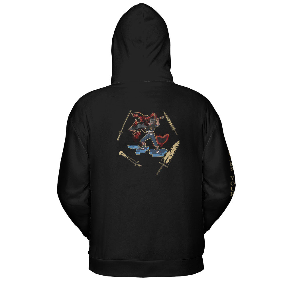 "Black Bull" Zip Up Hoodie