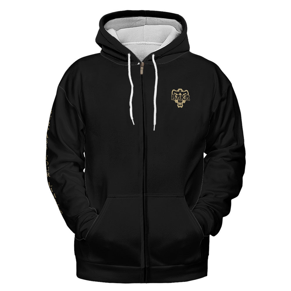 "Black Bull" Zip Up Hoodie