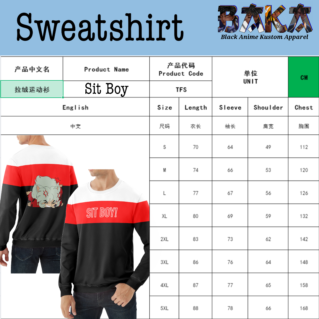 "Inuyasha Sit Boy!" Sweatshirt