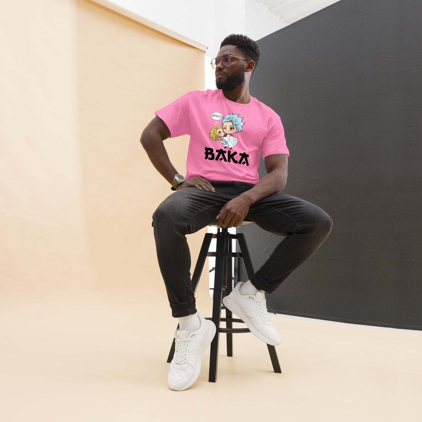 Ban X Elaine Valentine's Day Men's T-Shirt (Black Letters)