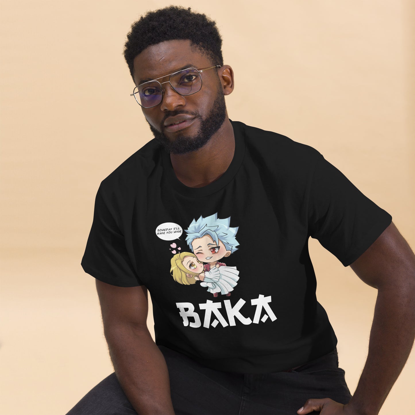 Ban X Elaine Valentine's Day Men's T-Shirt (White Letters)