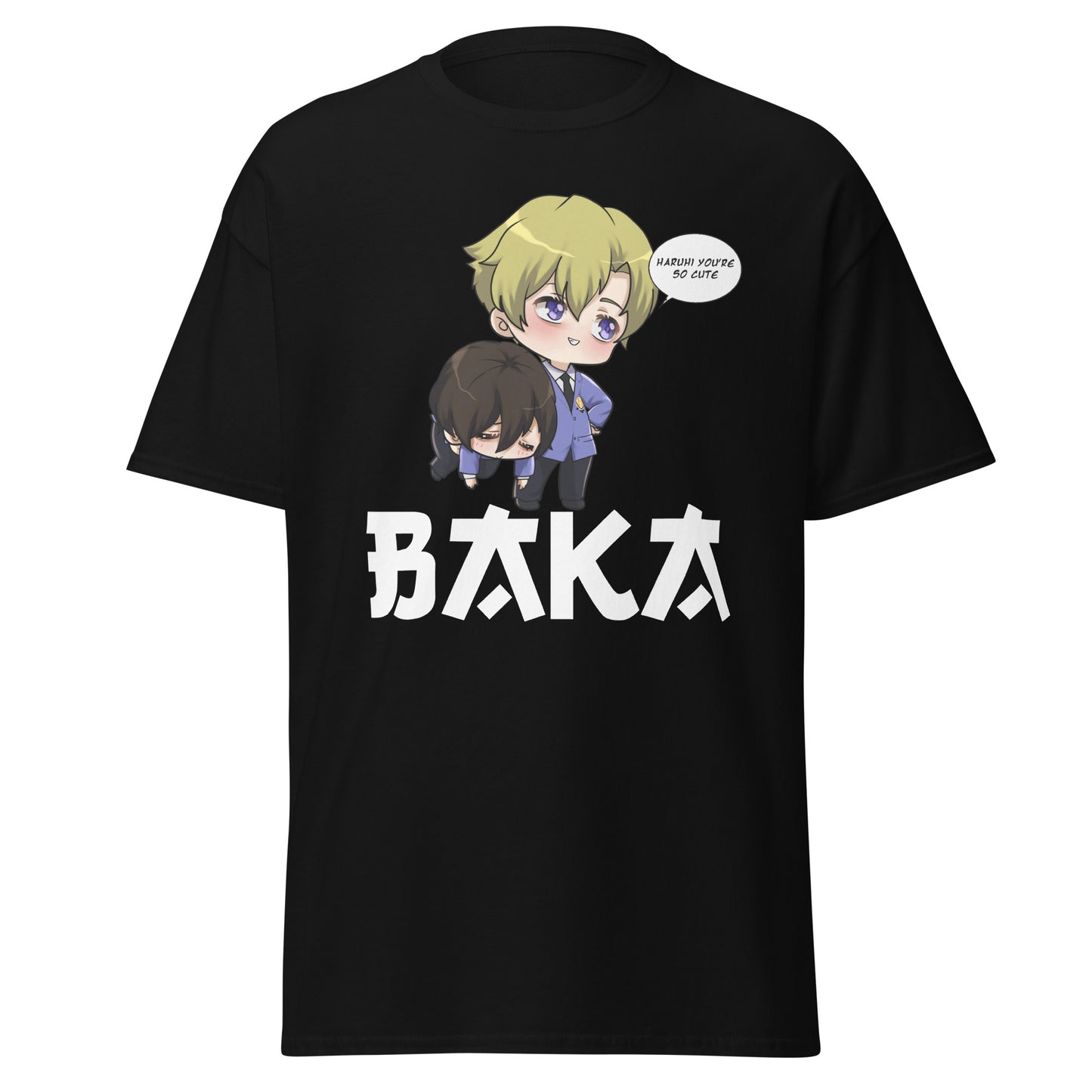 Tamaki X Haruhi Valentine's Day Men's T-Shirt (White Letters)