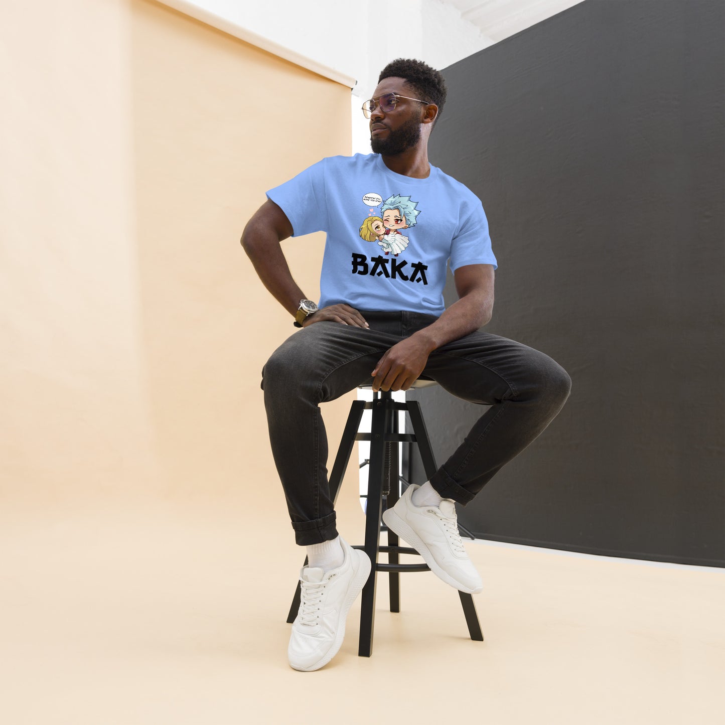 Ban X Elaine Valentine's Day Men's T-Shirt (Black Letters)
