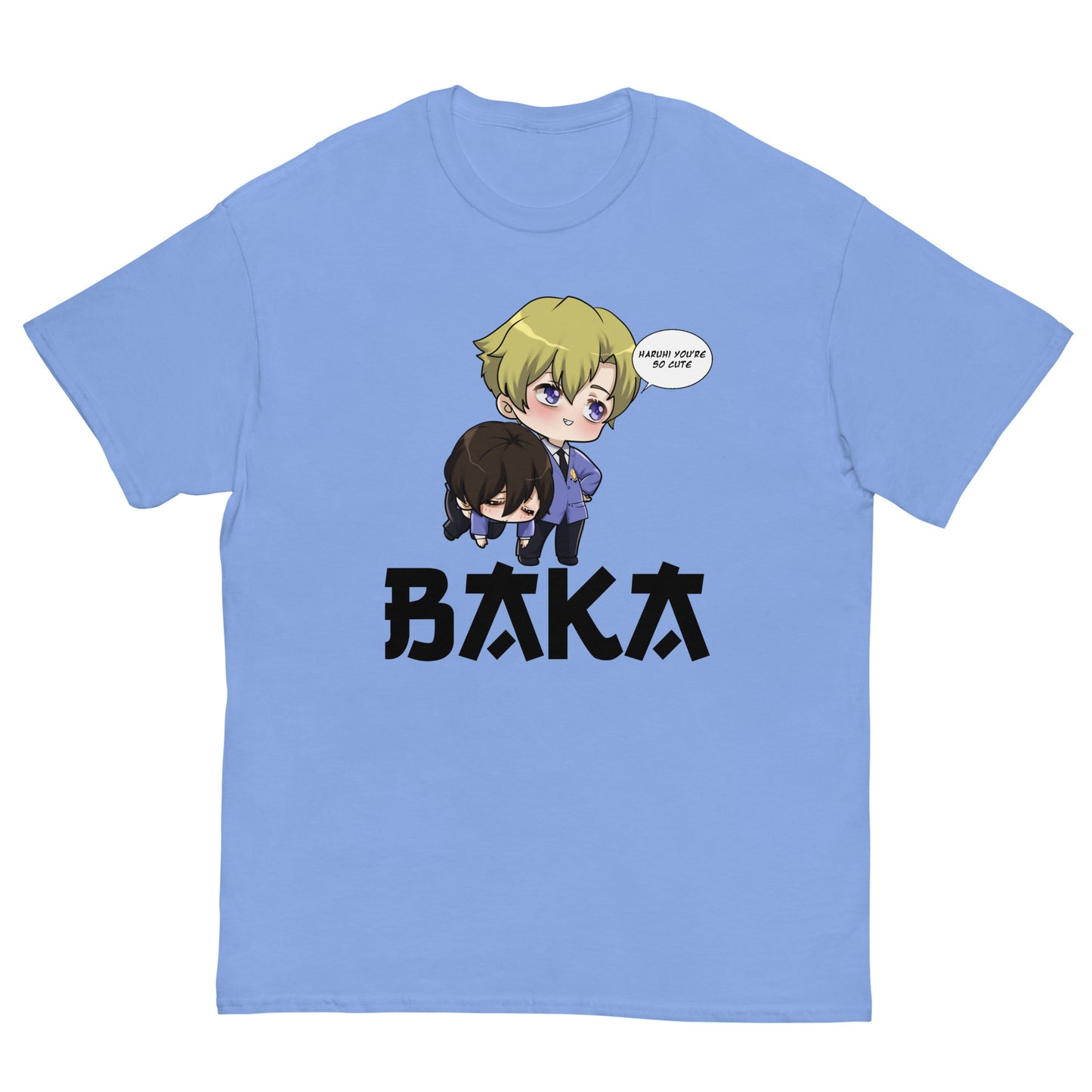 Tamaki X Haruhi Valentine's Day Men's T-Shirt (Black Letters)