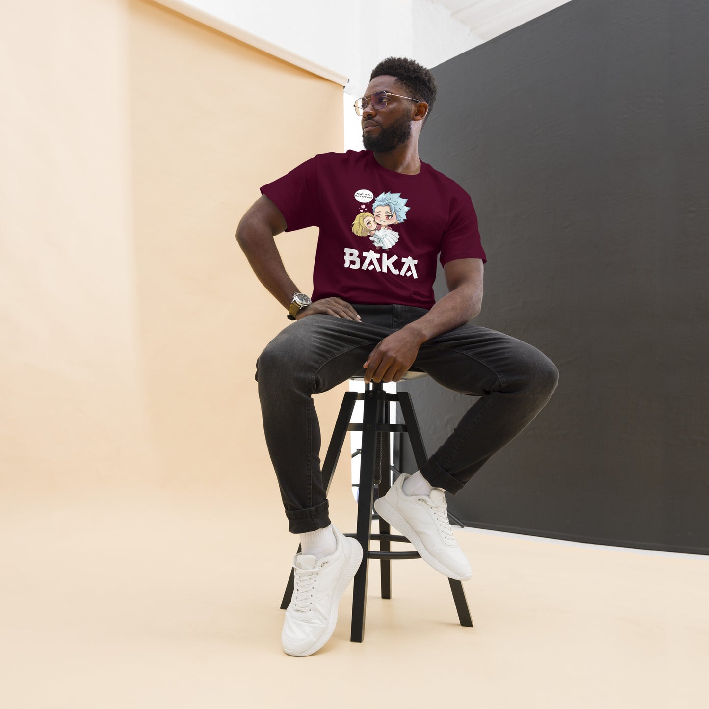 Ban X Elaine Valentine's Day Men's T-Shirt (White Letters)