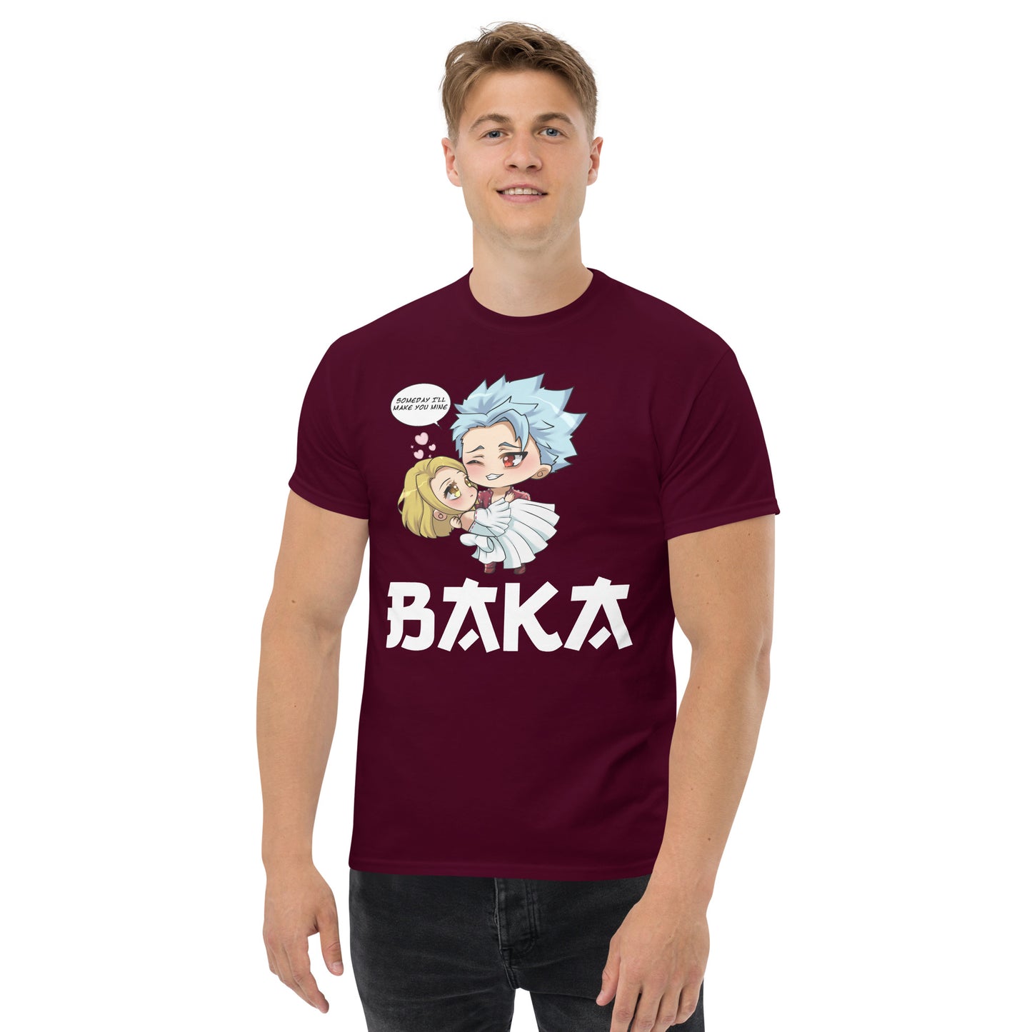 Ban X Elaine Valentine's Day Men's T-Shirt (White Letters)