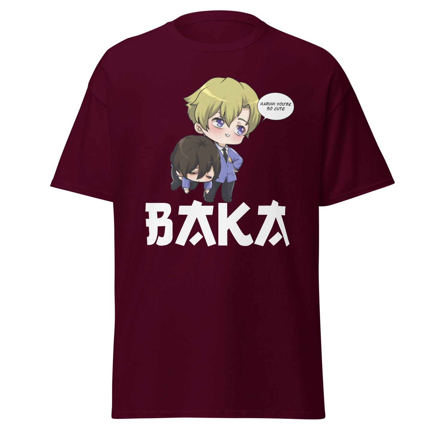 Tamaki X Haruhi Valentine's Day Men's T-Shirt (White Letters)