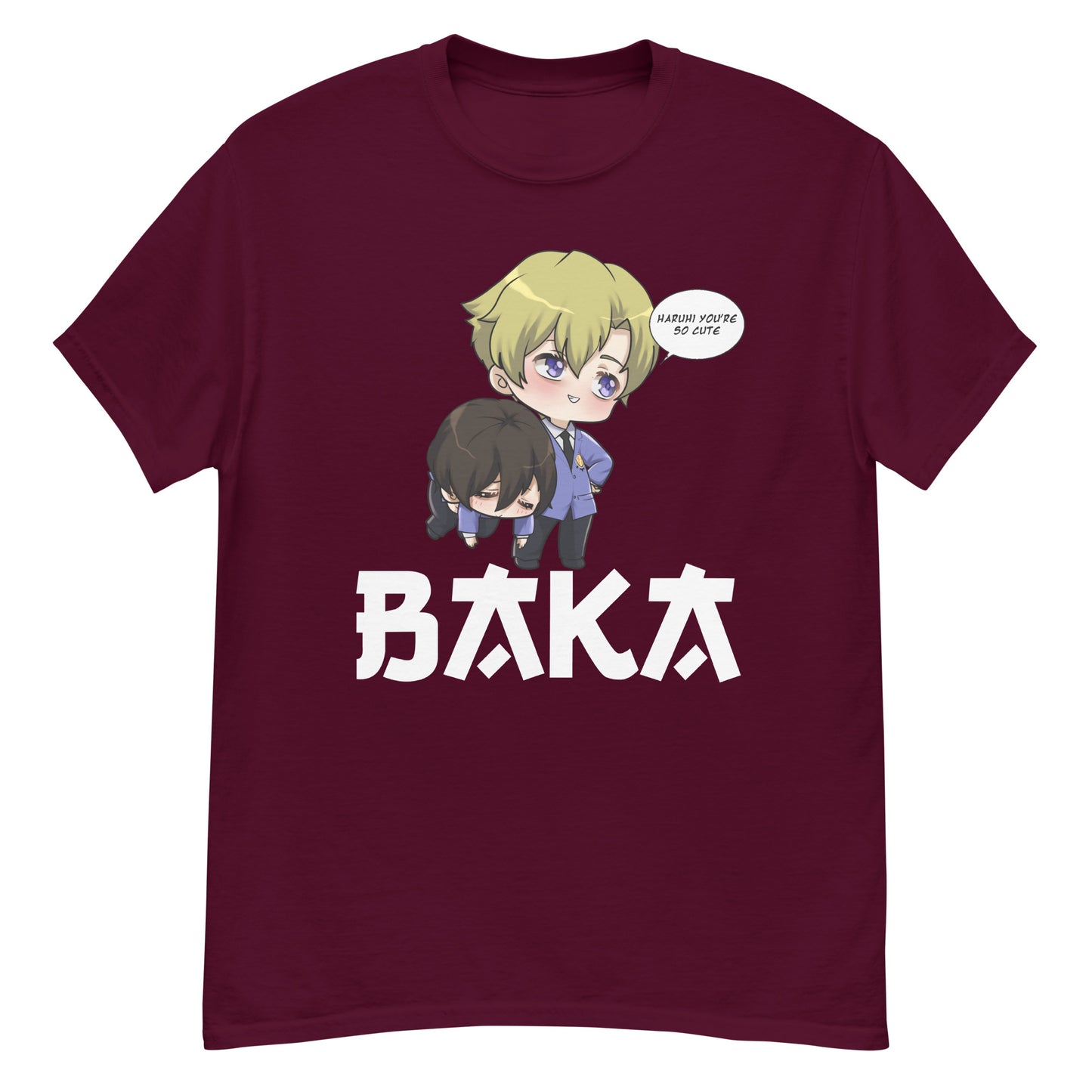 Tamaki X Haruhi Valentine's Day Men's T-Shirt (White Letters)