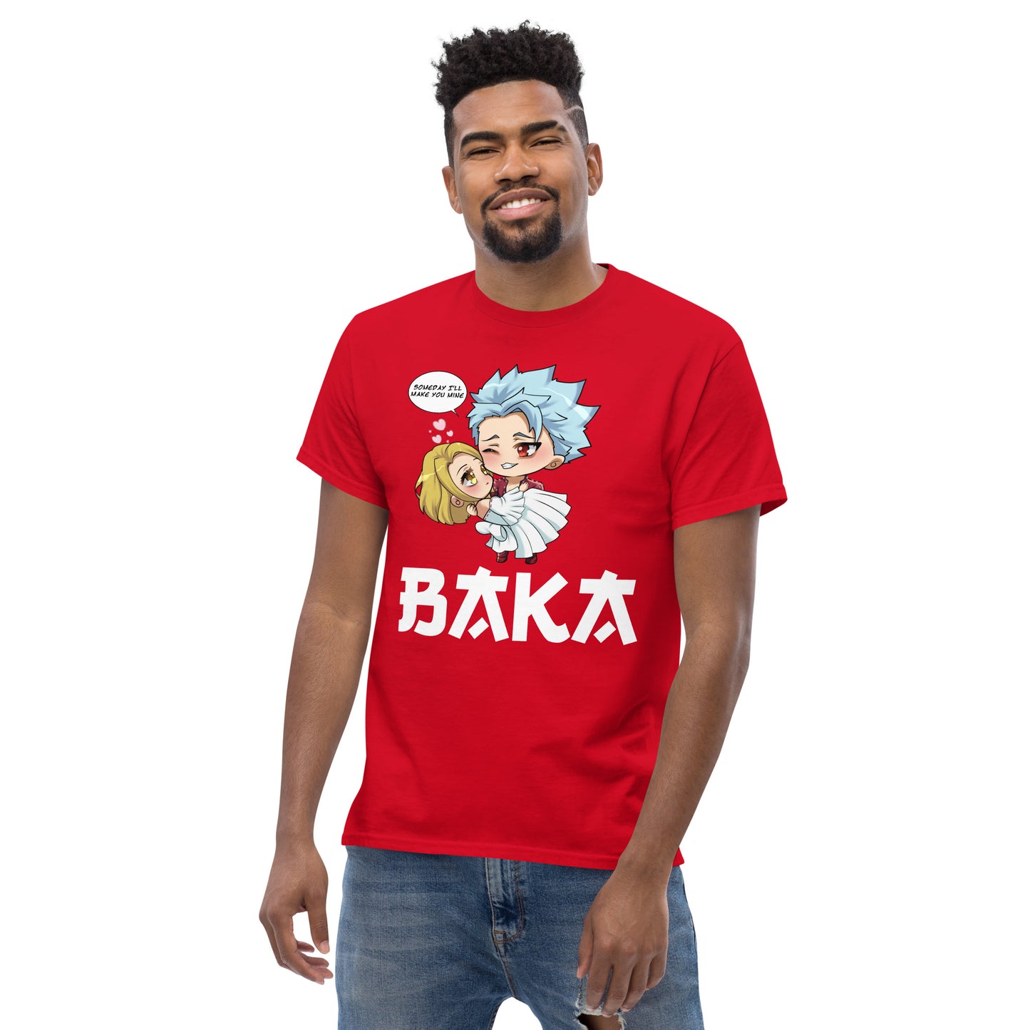 Ban X Elaine Valentine's Day Men's T-Shirt (White Letters)