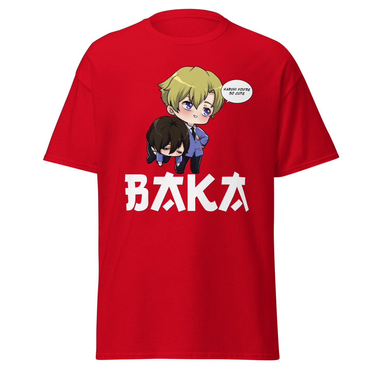 Tamaki X Haruhi Valentine's Day Men's T-Shirt (White Letters)