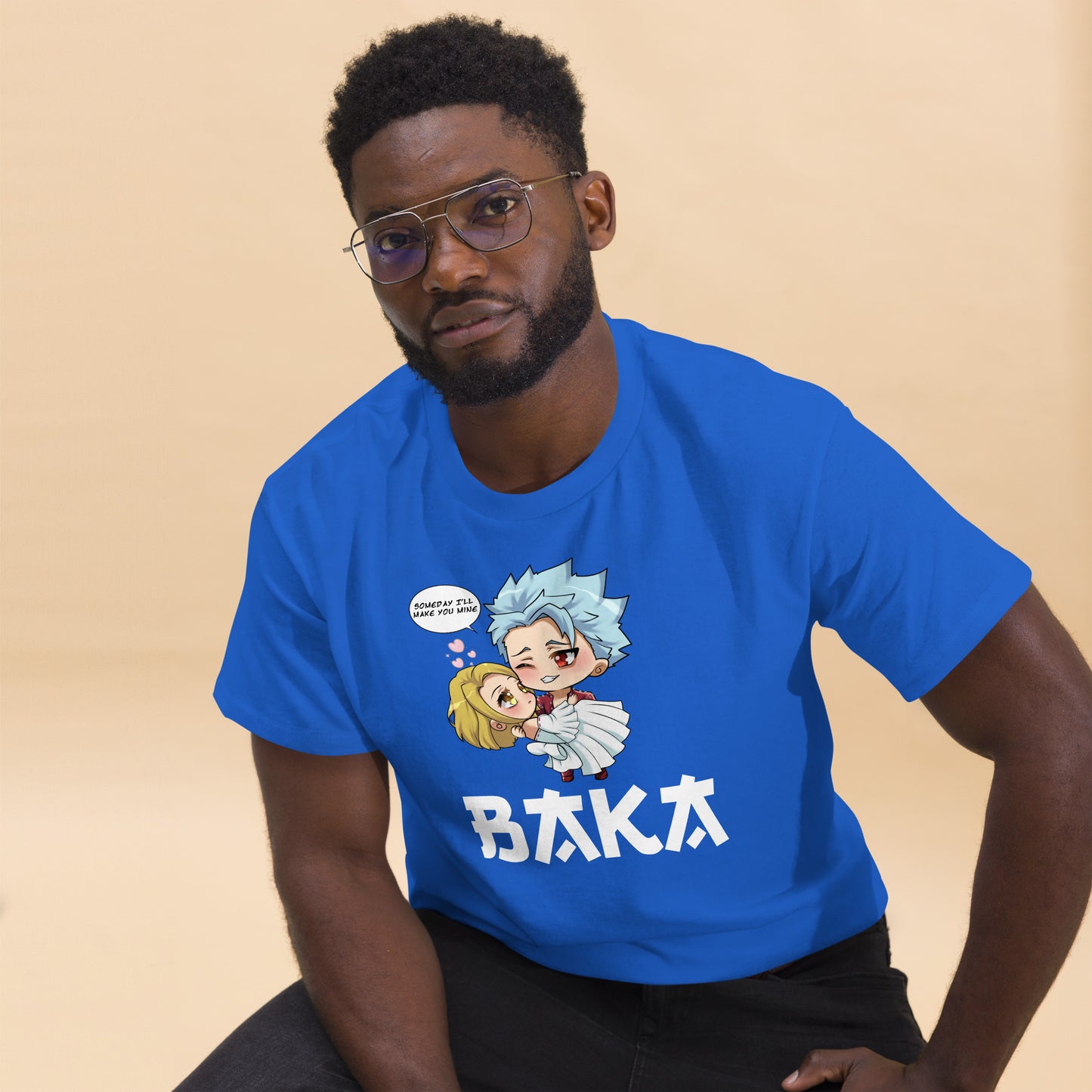 Ban X Elaine Valentine's Day Men's T-Shirt (White Letters)