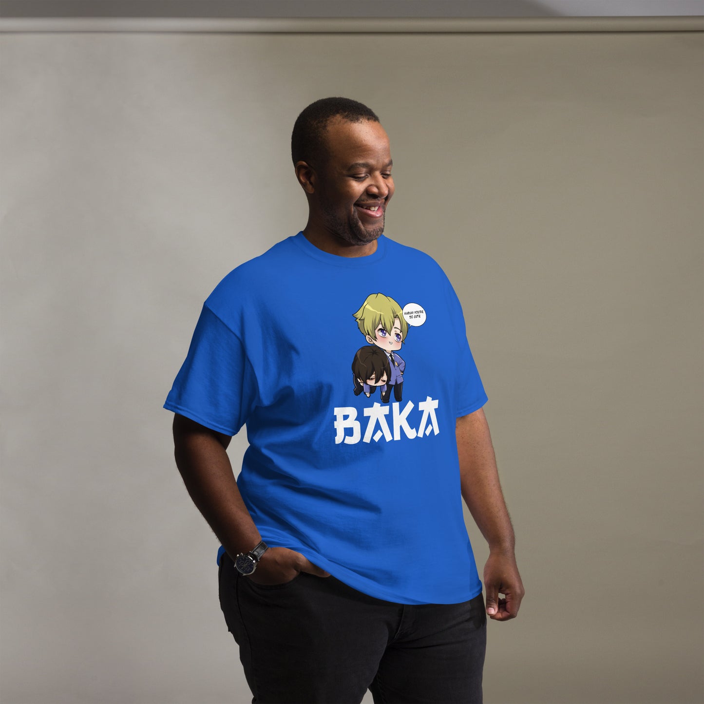 Tamaki X Haruhi Valentine's Day Men's T-Shirt (White Letters)