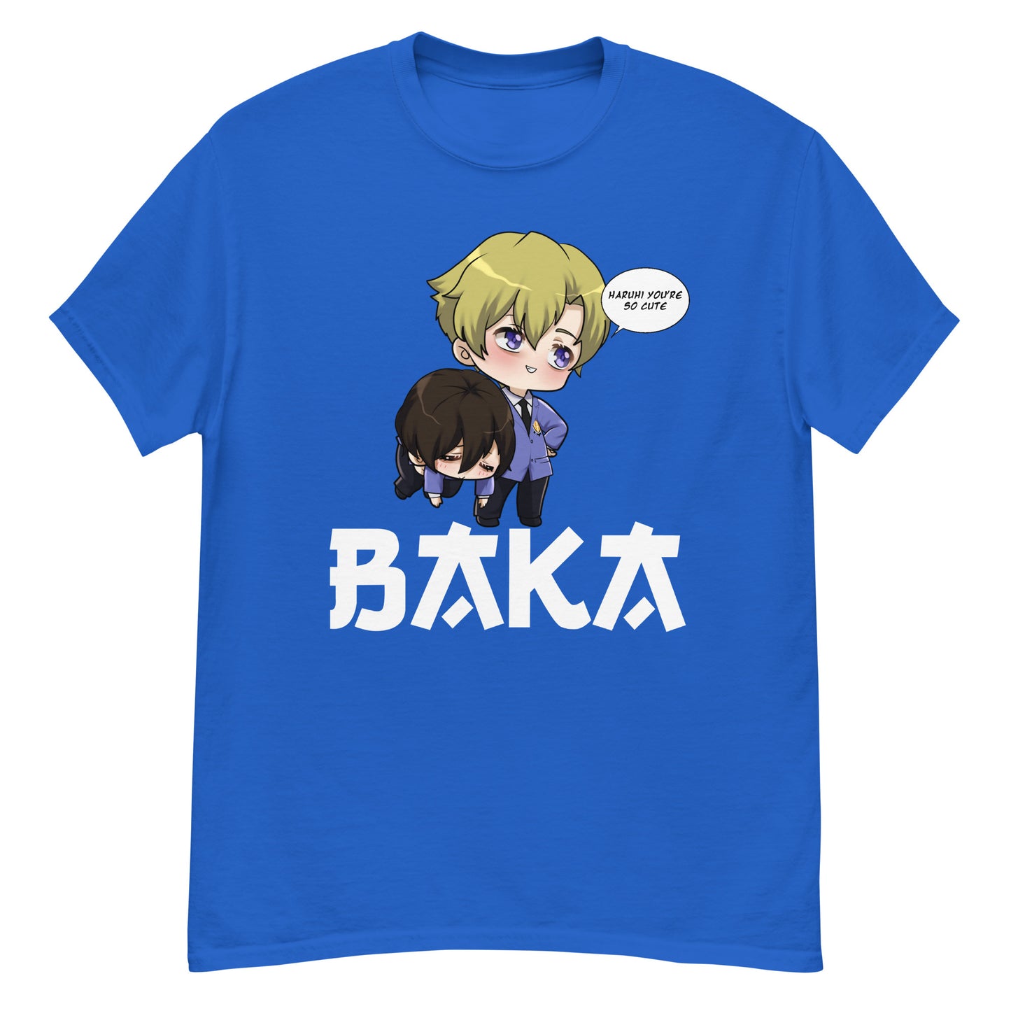 Tamaki X Haruhi Valentine's Day Men's T-Shirt (White Letters)