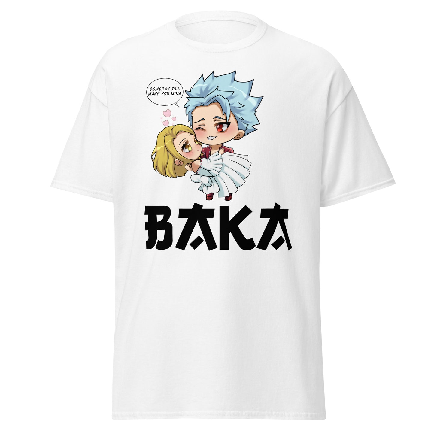 Ban X Elaine Valentine's Day Men's T-Shirt (Black Letters)