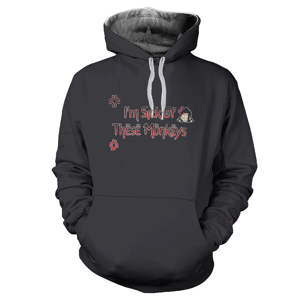 "I'm Sick of These Monkeys" - JJK Geto Suguru Zip Up Hoodie