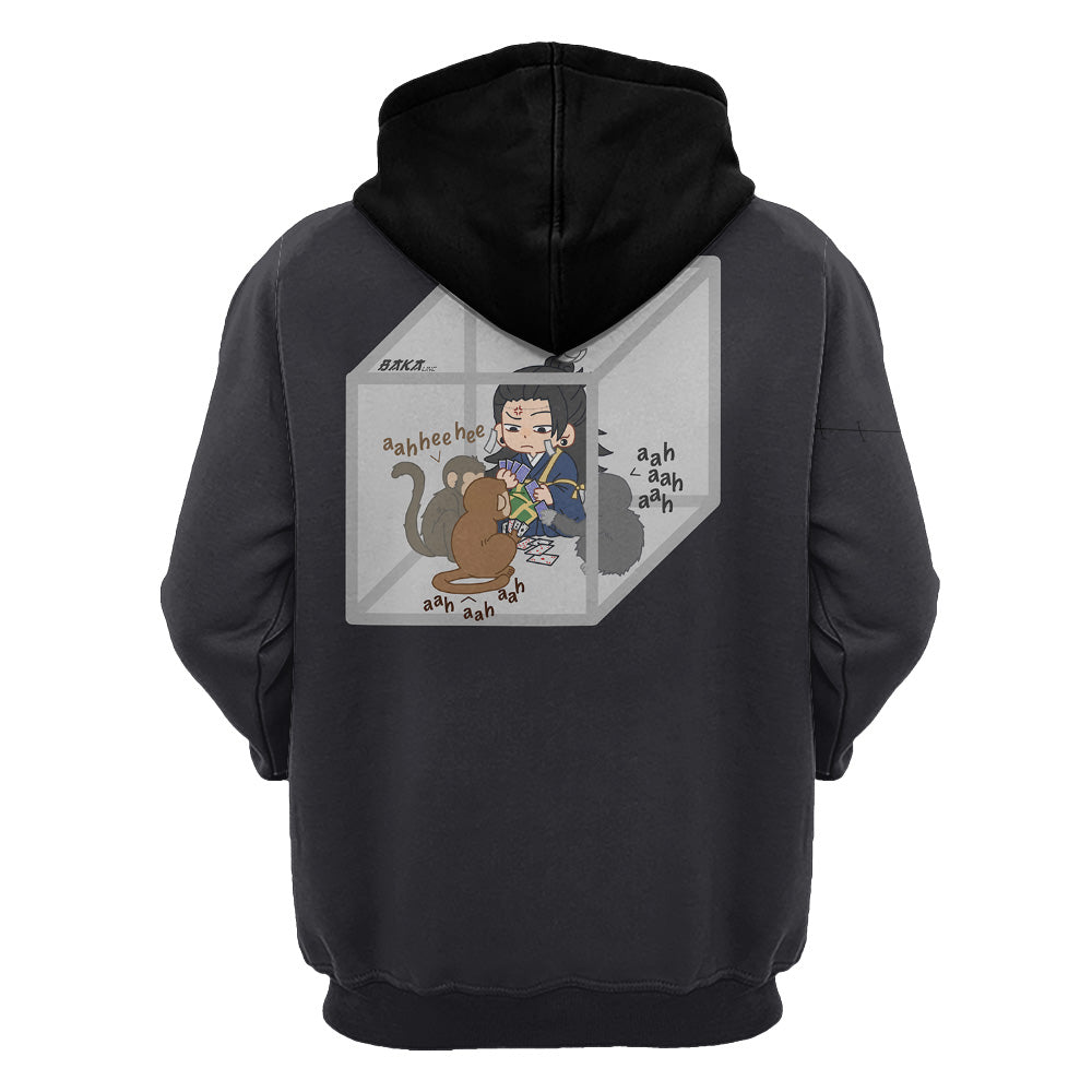 "I'm Sick of These Monkeys" - JJK Geto Suguru Zip Up Hoodie