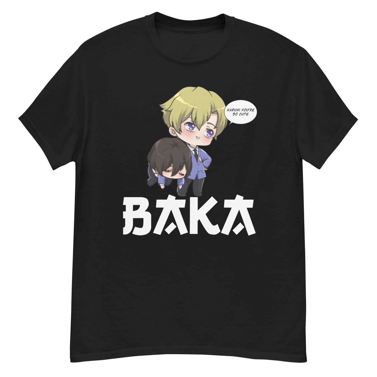 Tamaki X Haruhi Valentine's Day Men's T-Shirt (White Letters)