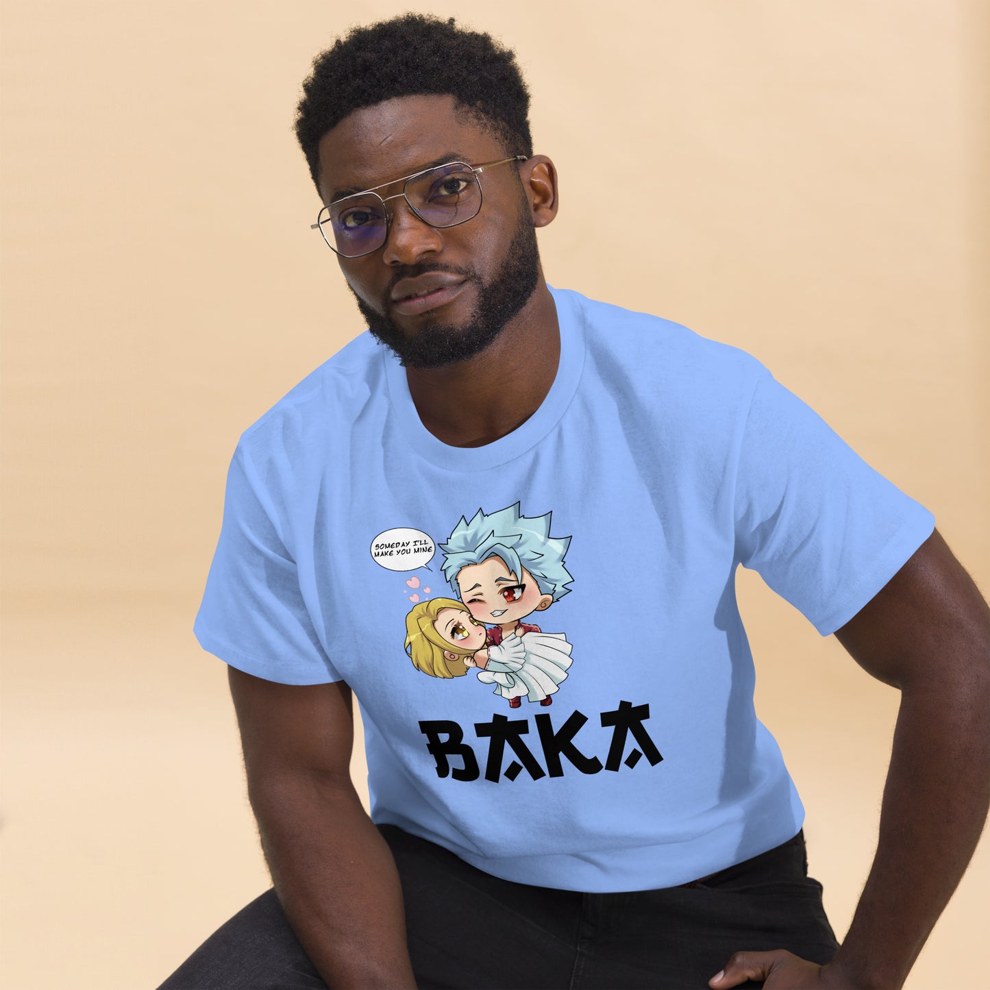 Ban X Elaine Valentine's Day Men's T-Shirt (Black Letters)