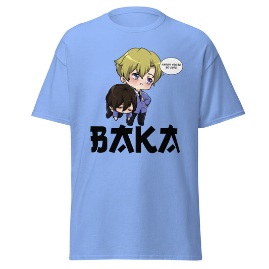 Tamaki X Haruhi Valentine's Day Men's T-Shirt (Black Letters)