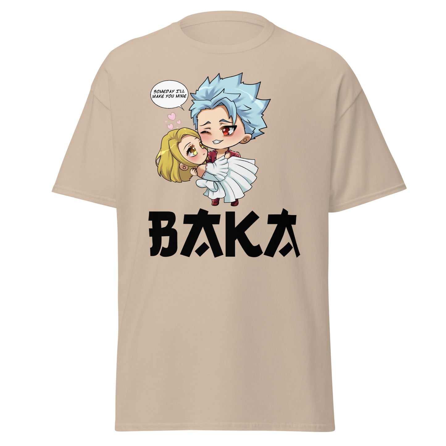 Ban X Elaine Valentine's Day Men's T-Shirt (Black Letters)