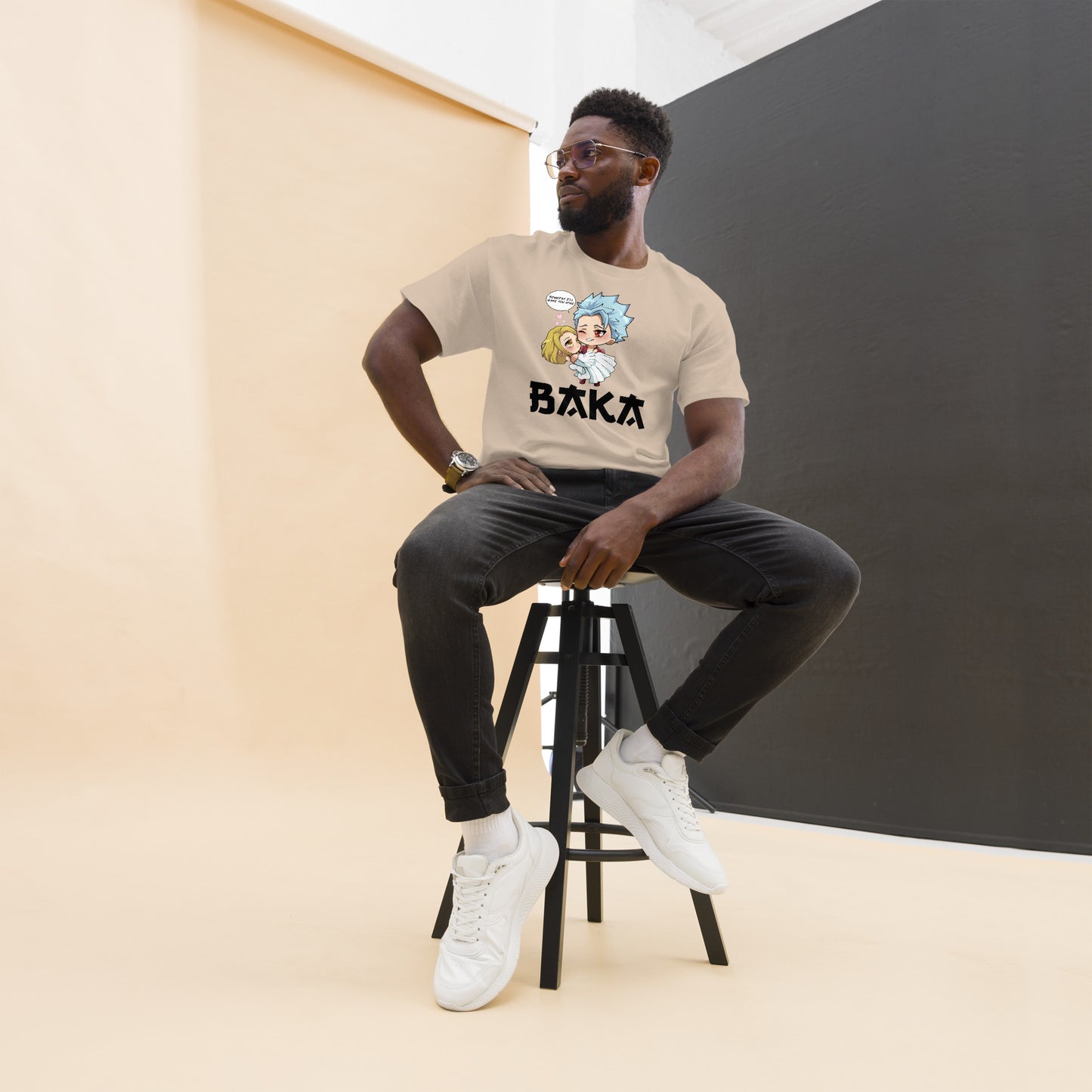 Ban X Elaine Valentine's Day Men's T-Shirt (Black Letters)