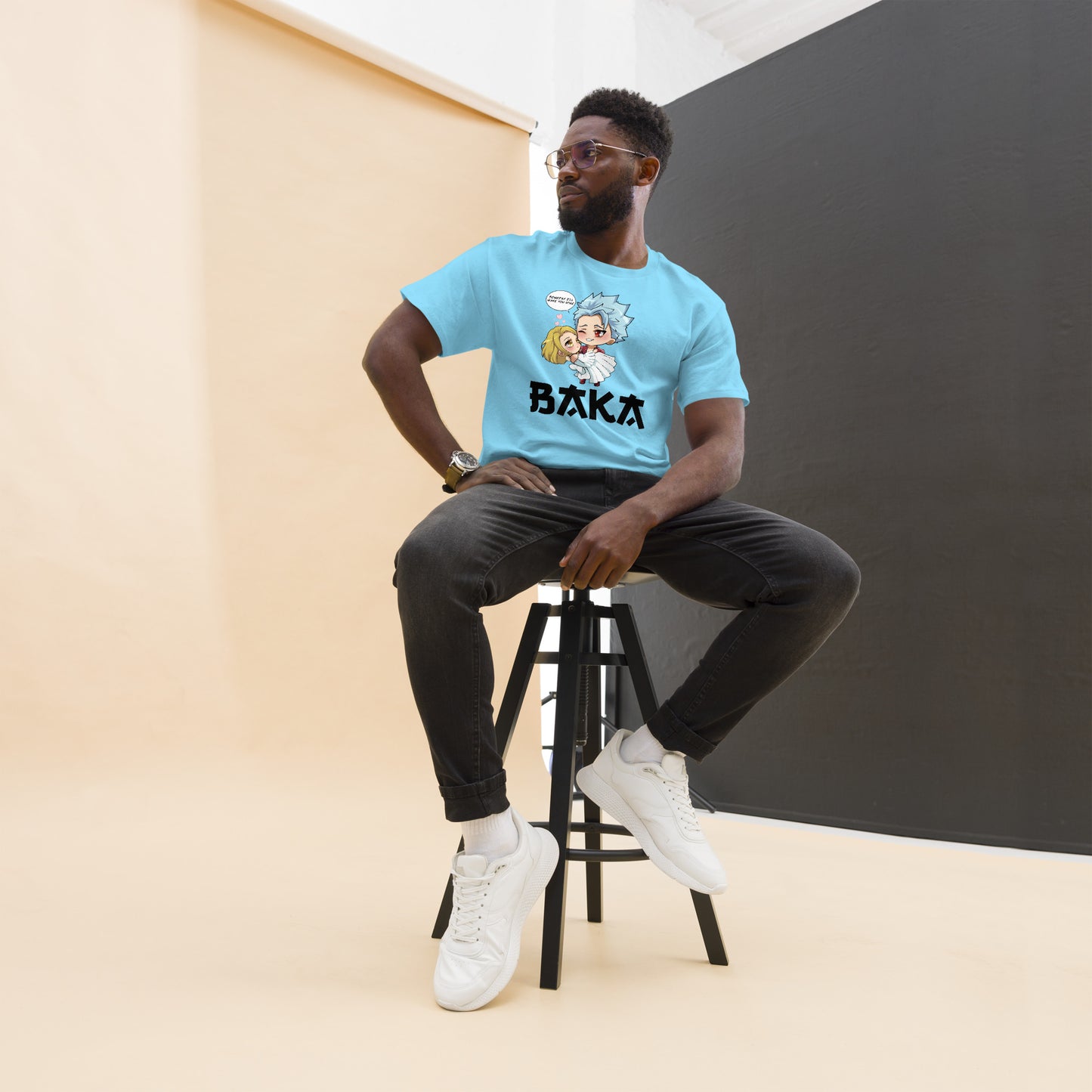 Ban X Elaine Valentine's Day Men's T-Shirt (Black Letters)