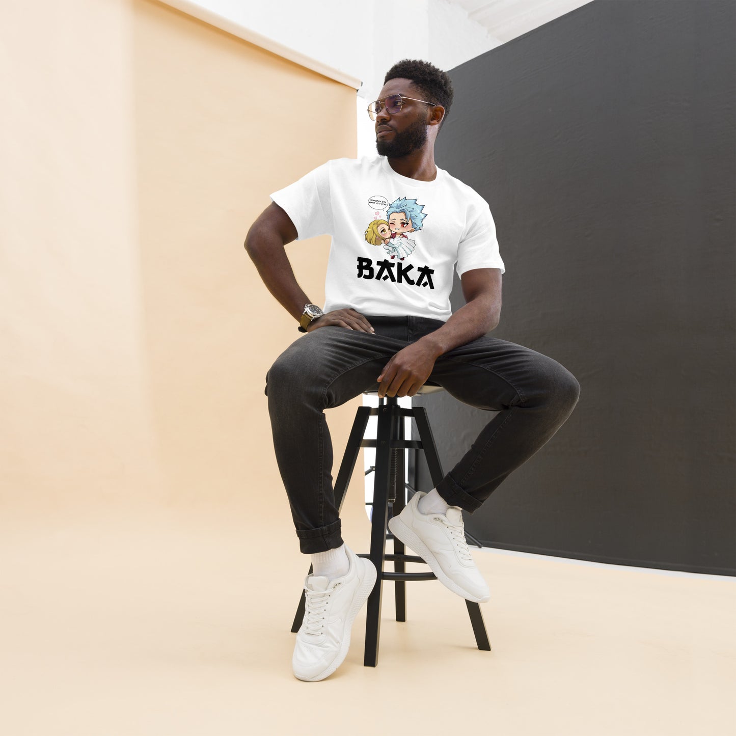 Ban X Elaine Valentine's Day Men's T-Shirt (Black Letters)